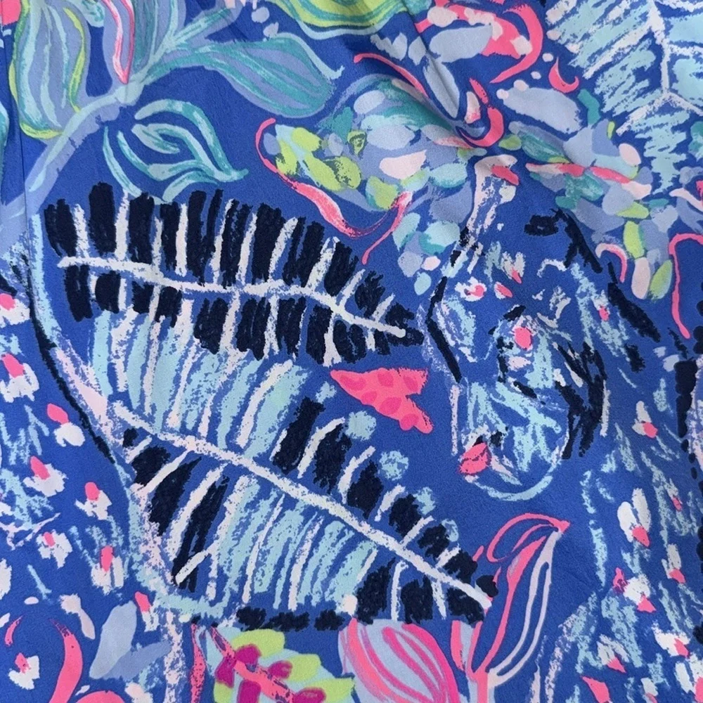 Lilly Pulitzer girls hazel dress in multi fantasy Garden size large NWT